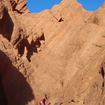 Jutta, Marion and Hermann in the gorge